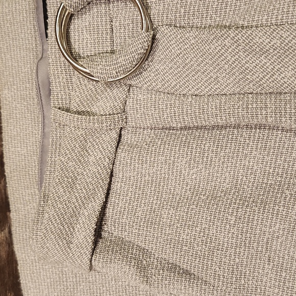 ❤️ EXPRESS HIGH RISE WIDE LEG SOFT TWEED TEXTURED BELTED PANTS, 10 (30) - Picture 3 of 9